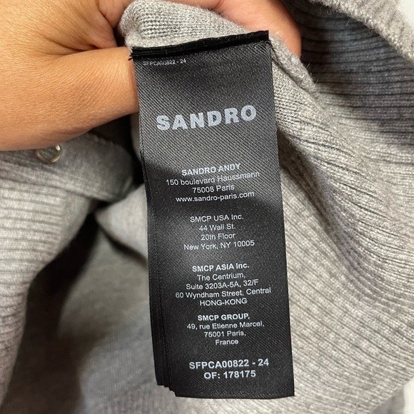 Sandro Etienne Ruffle Collar Crop Cardigan - Picture 6 of 7